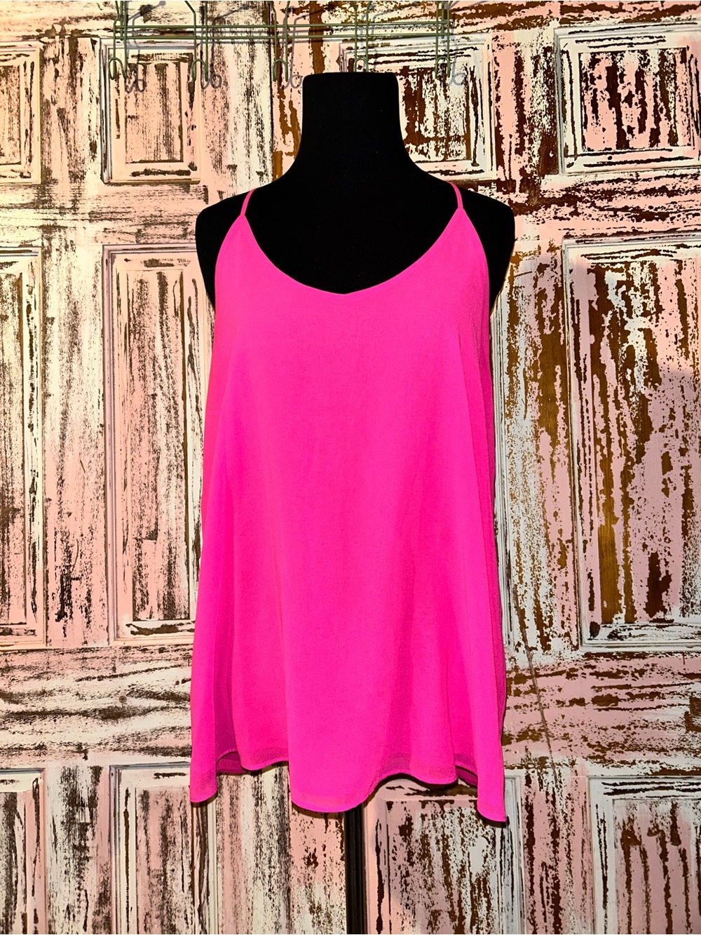 mine Hot Pink Lightweight Spaghetti Strap Camisole